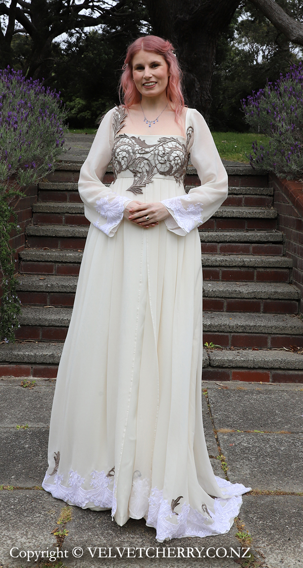 Romantic bridal gown by Velvet Cherry NZ.