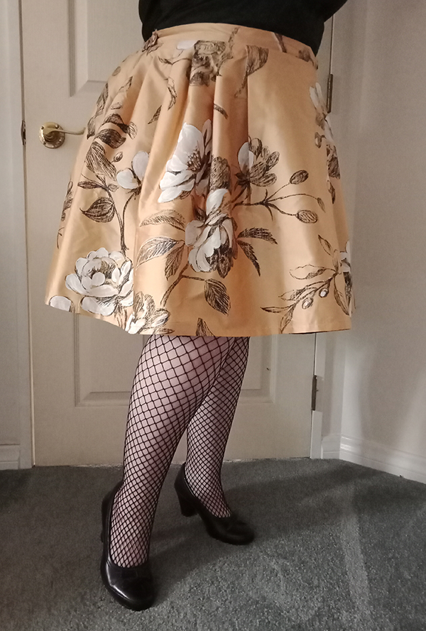 Short, full silk skirt by Velvet Cherry