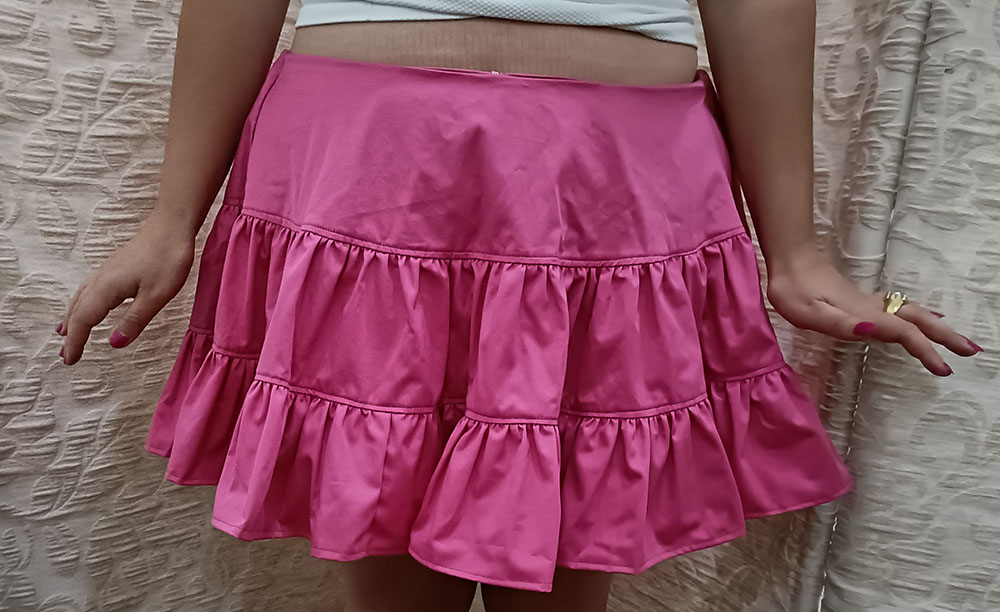 Tiered ruffled miniskirt custom made by Velvet Cherry