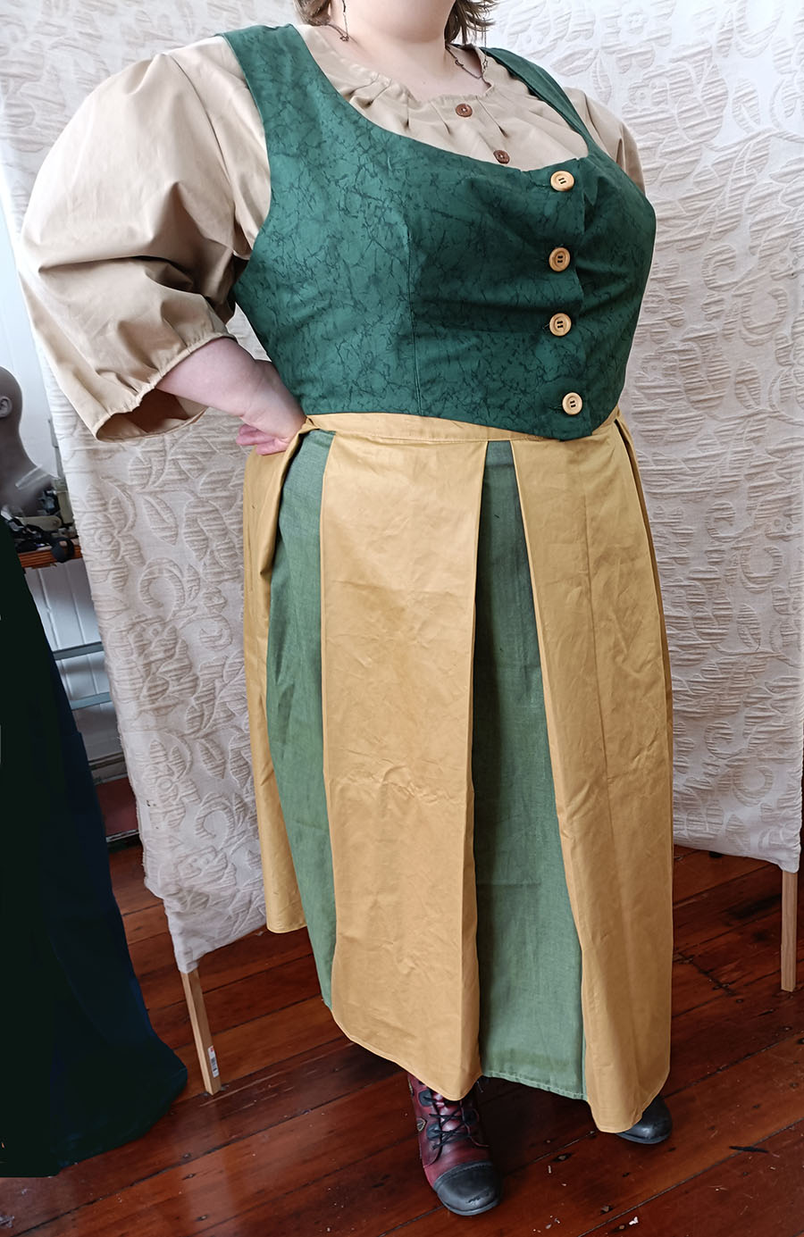 Rustic damsel's costume custom made by Velvet Cherry, Wellington, NZ