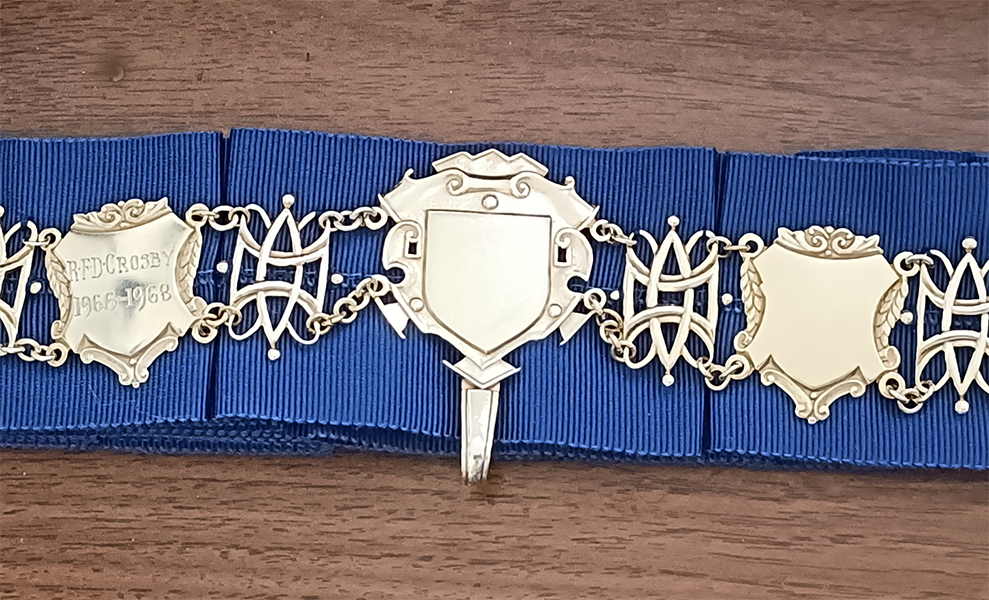 Vintage silver belt restored for the Pharmacist Association of New Zealand by Velvet Cherry, Wellington, NZ.